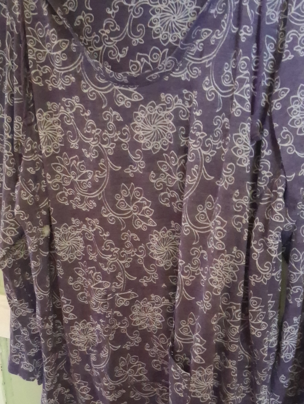 Women’s Purple Printed Long Sleeve Top